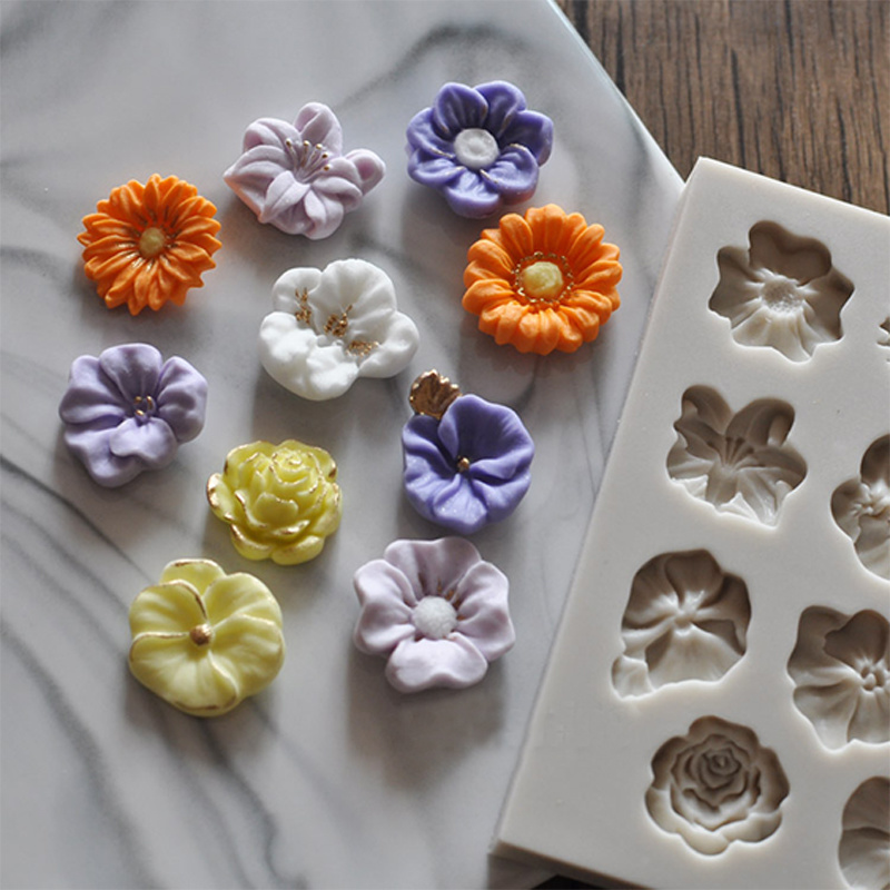 Silicone Mold Ocean - Girasole Rosa Fiori Forma Stampo in