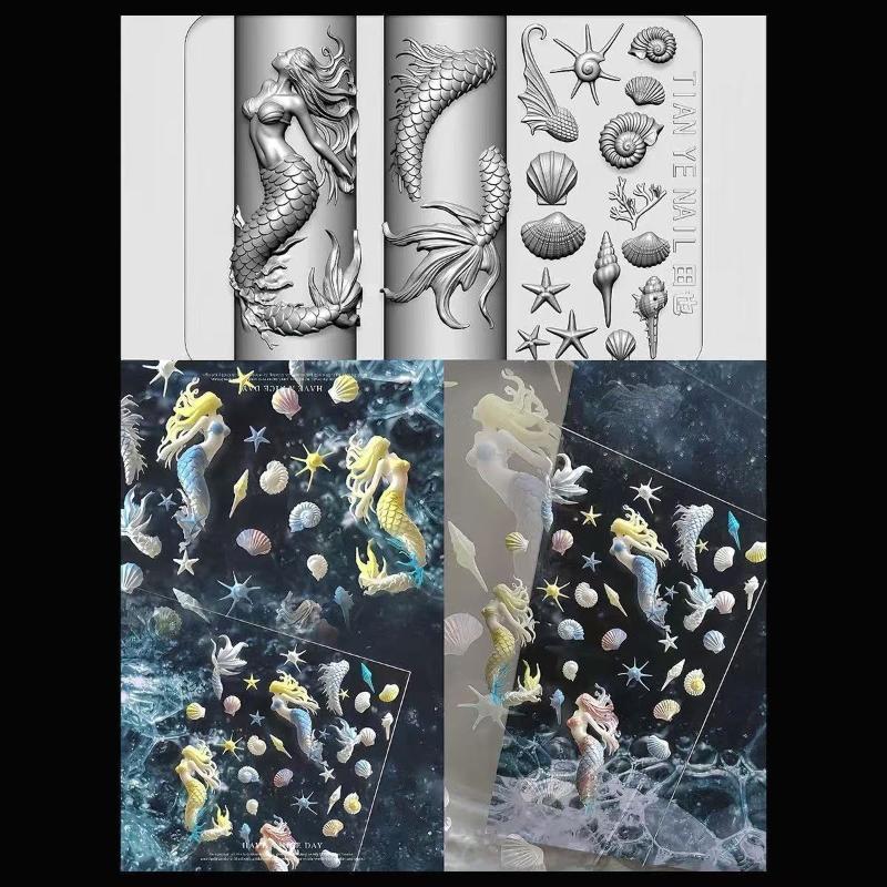 Resin Art Template - Stampi in Silicone per Unghie a