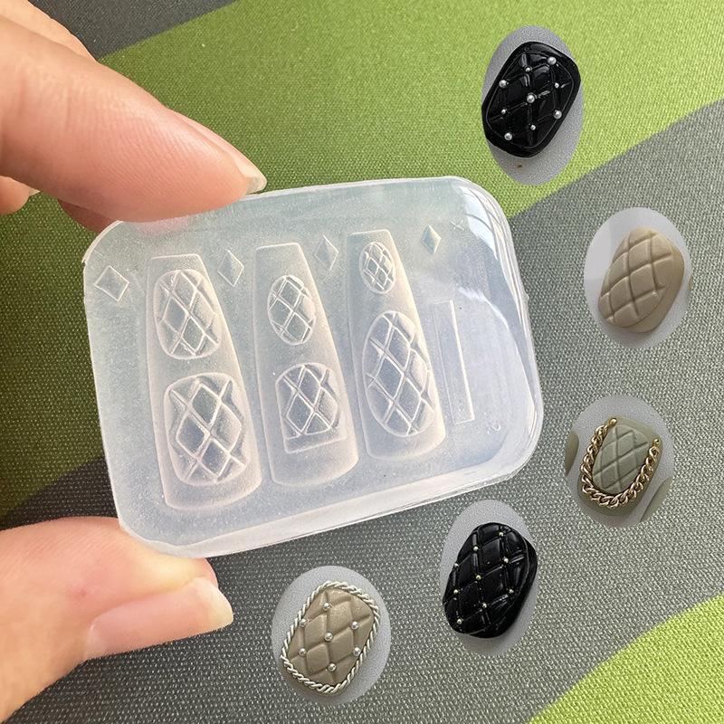 Resin Art Template - Stampo per Unghie in Silicone Riutilizzabile