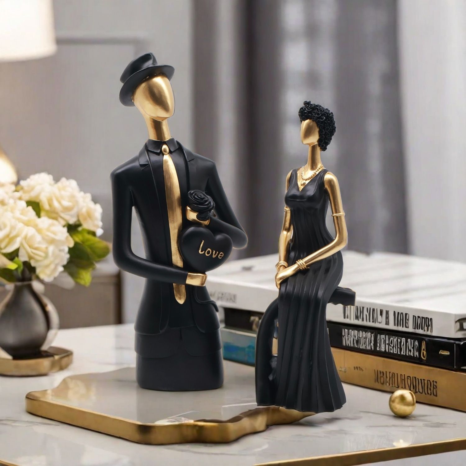 Resin Art Gift For Wedding - Scultura in resina decorativa, scultura nordica