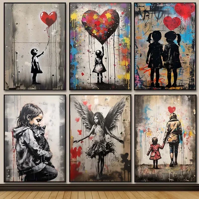 Banksy Graffiti Ragazzo Ragazz - Resin Art On Canvas recensione e prezzo