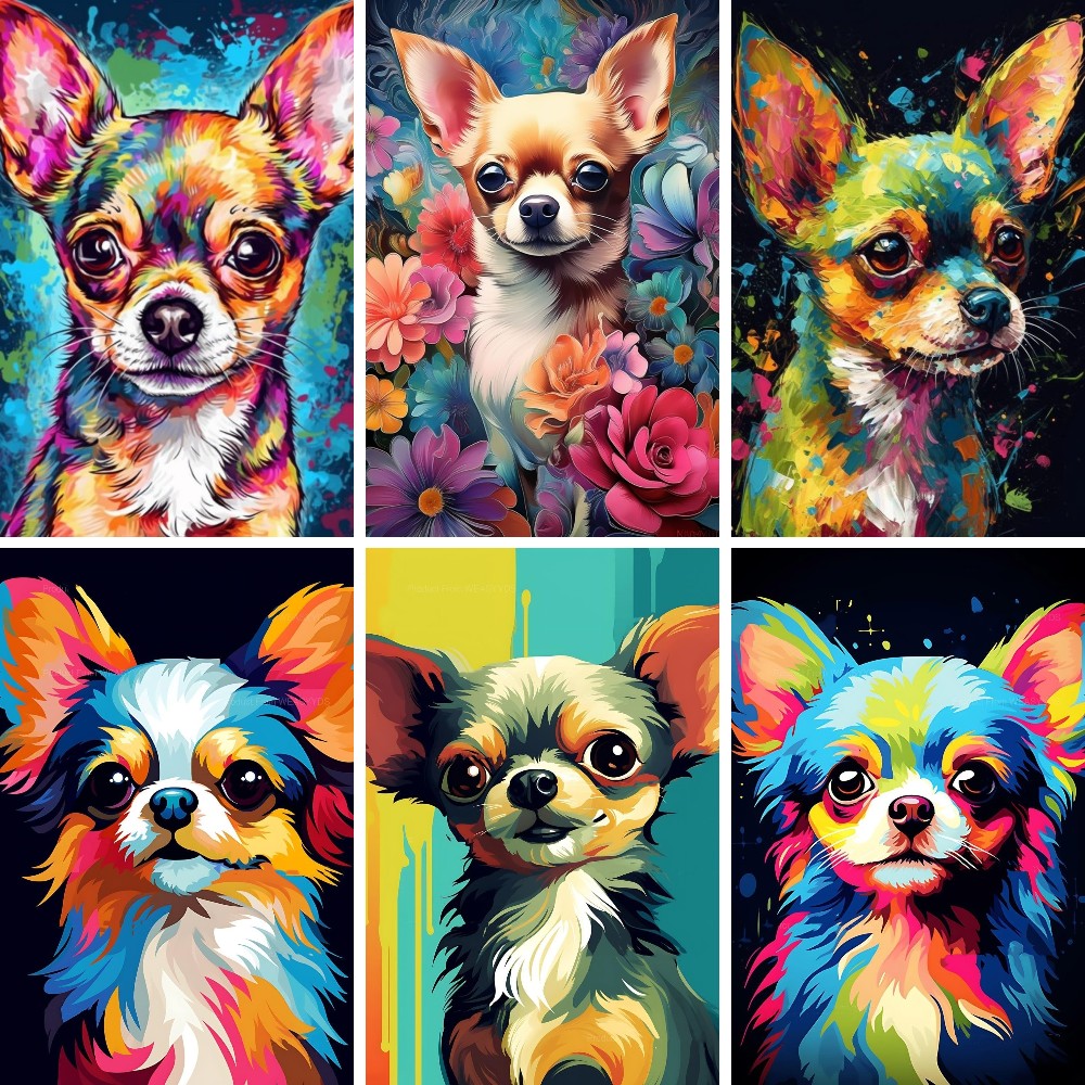 5D Chihuahua cane pittura diam - Resin Art Wallpaper recensione e prezzo